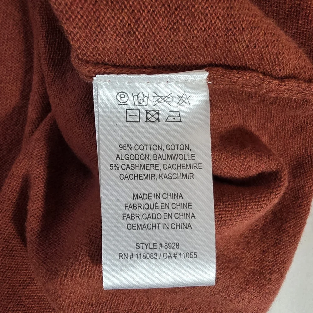 Minnie Rose Cotton Cashmere Top Stitch Embroidered Button Down Shirt - Picture 5 of 8